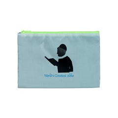 World s Best Father (English) Cosmetic Bag (Medium) from ArtsNow.com Front