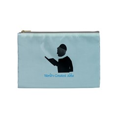 World s Best Father (English) Cosmetic Bag (Medium) from ArtsNow.com Front