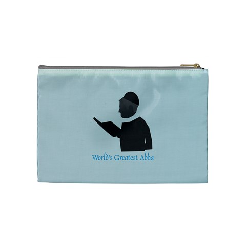 World s Best Father (English) Cosmetic Bag (Medium) from ArtsNow.com Back