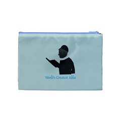 World s Best Father (English) Cosmetic Bag (Medium) from ArtsNow.com Back