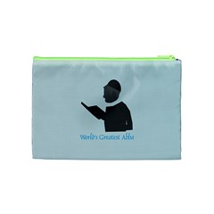 World s Best Father (English) Cosmetic Bag (Medium) from ArtsNow.com Back