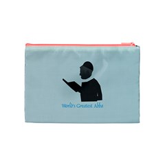 World s Best Father (English) Cosmetic Bag (Medium) from ArtsNow.com Back