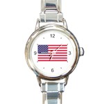 American Jew Round Italian Charm Watch