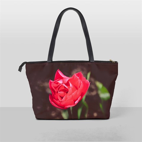 Red flower Classic Shoulder Handbag from ArtsNow.com Back