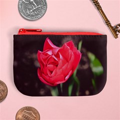 Red flower Mini Coin Purse from ArtsNow.com Front