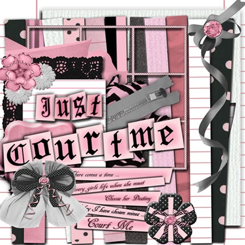 Just CourtMe ScrapBook Page 12  x 12  from ArtsNow.com 12 x12  Scrapbook Page - 1