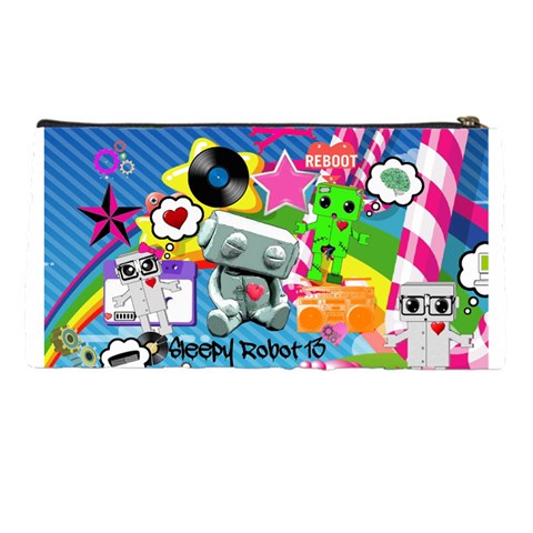 Sr13 Rainbow Collage Pencil Case from ArtsNow.com Back