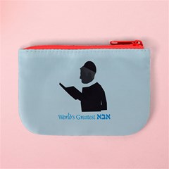 World s Best Father (Hebrew) Mini Coin Purse from ArtsNow.com Back