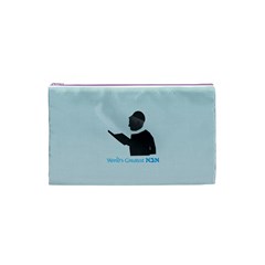 World s Best Father (Hebrew) Cosmetic Bag (Small) from ArtsNow.com Front