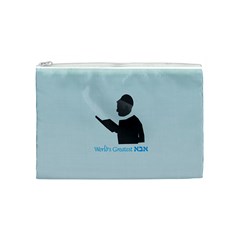 World s Best Father (Hebrew) Cosmetic Bag (Medium) from ArtsNow.com Front