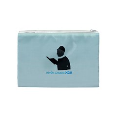 World s Best Father (Hebrew) Cosmetic Bag (Medium) from ArtsNow.com Back