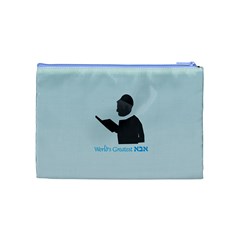 World s Best Father (Hebrew) Cosmetic Bag (Medium) from ArtsNow.com Back