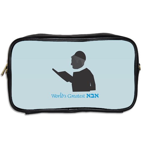 World s Best Father (Hebrew) Toiletries Bag (Two Sides) from ArtsNow.com Back