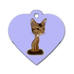 Aby Caricature Dog Tag Heart (One Side)