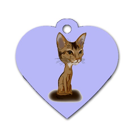 Aby Caricature Dog Tag Heart (Two Sides) from ArtsNow.com Front