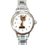 Aby Caricature Round Italian Charm Watch