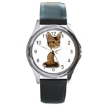 Aby Caricature Round Metal Watch