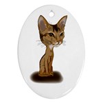 Aby Caricature Oval Ornament (Two Sides)