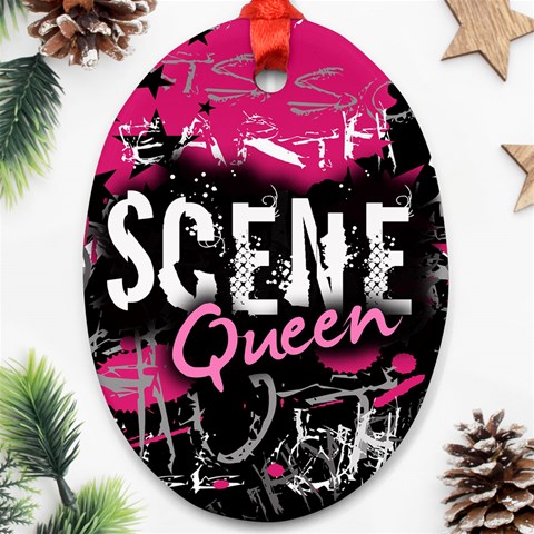 Scene Queen Ornament (Oval) from ArtsNow.com Front