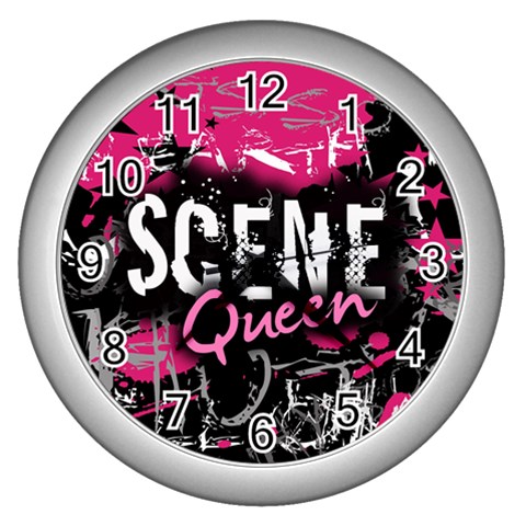 Scene Queen Wall Clock (Silver) from ArtsNow.com Front