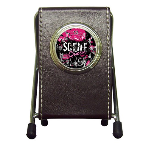 Scene Queen Pen Holder Desk Clock from ArtsNow.com Front