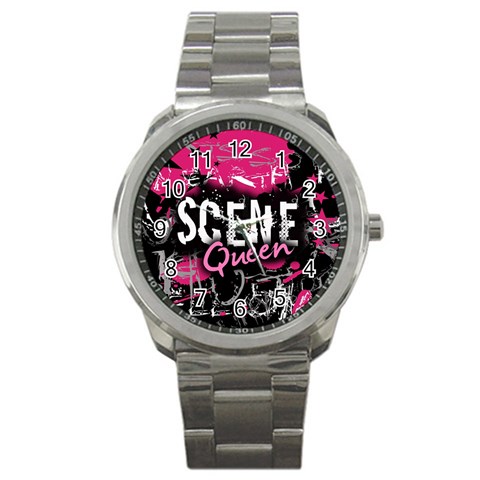 Scene Queen Sport Metal Watch from ArtsNow.com Front