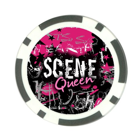 Scene Queen Poker Chip Card Guard from ArtsNow.com Back