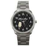 Masculine feather Sport Metal Watch