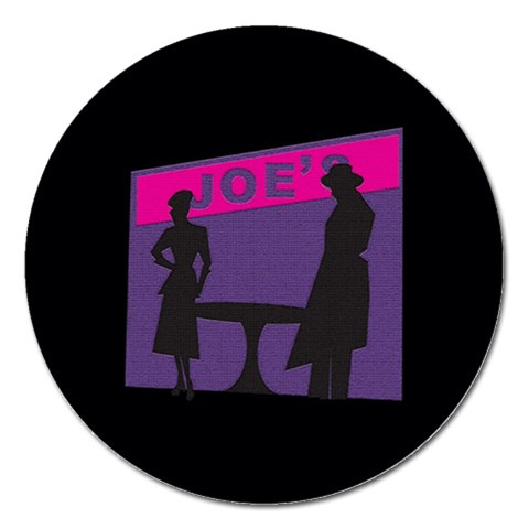 Film Noir Scene Magnet 5  (Round) from ArtsNow.com Front