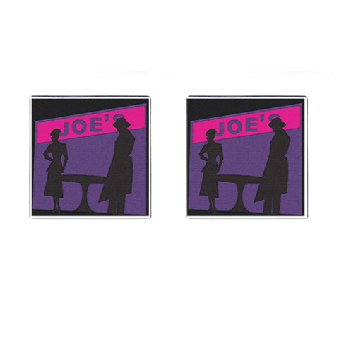 Film Noir Scene Cufflinks (Square) from ArtsNow.com Front(Pair)