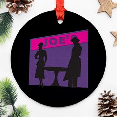 Film Noir Scene Round Ornament (Two Sides) from ArtsNow.com Front