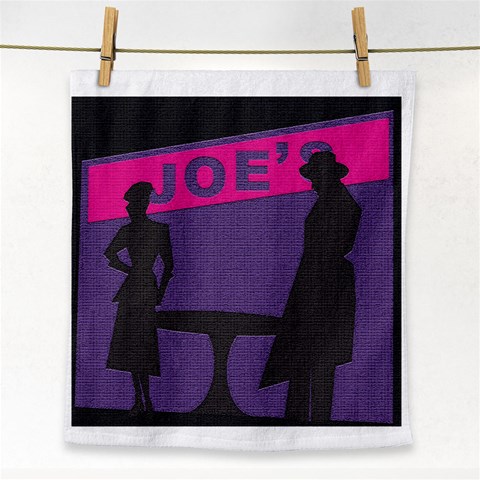 Film Noir Scene Face Towel from ArtsNow.com Front