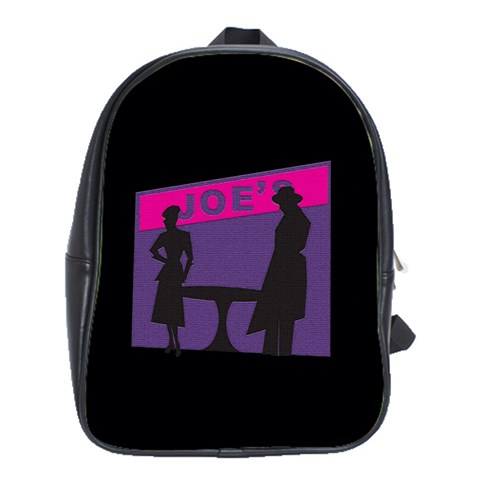 Film Noir Scene School Bag (Large) from ArtsNow.com Front