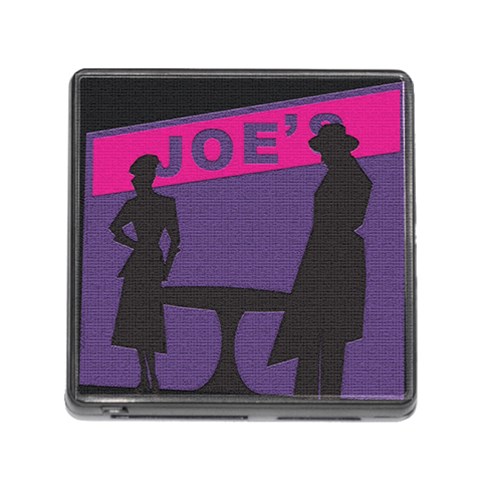 Film Noir Scene Memory Card Reader with Storage (Square) from ArtsNow.com Front