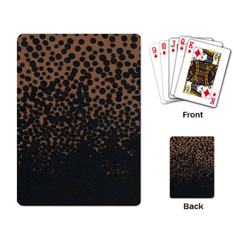 Charcoal Dot Playing Cards Single Design from ArtsNow.com Back