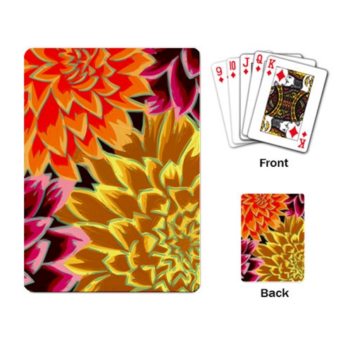 Abstract Flower Playing Cards Single Design from ArtsNow.com Back