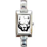 Pitbull  Rectangular Italian Charm Watch