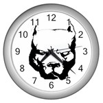 Pitbull  Wall Clock (Silver)