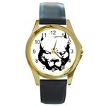 Pitbull  Round Gold Metal Watch