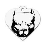 Pitbull  Dog Tag Heart (One Side)