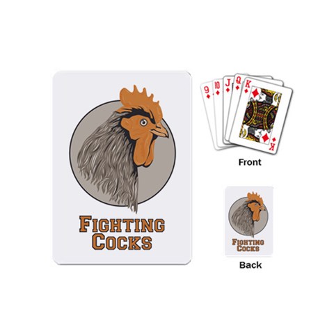 Fighting Cocks Playing Cards (Mini) from ArtsNow.com Back