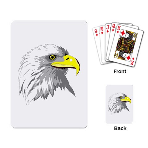 Bald Eagle Head Playing Cards Single Design from ArtsNow.com Back