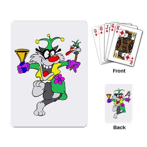 Party Cat Joker Playing Cards Single Design from ArtsNow.com Back