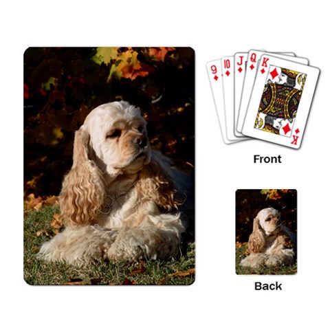 Cocker Spaniel Dog Playing Cards Single Design from ArtsNow.com Back