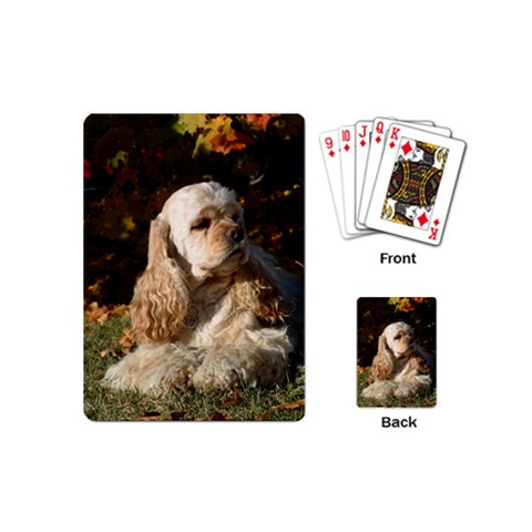 Cocker Spaniel Dog Playing Cards (Mini) from ArtsNow.com Back