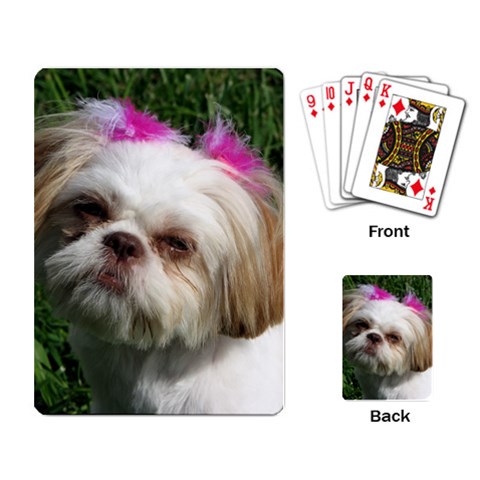 Shih Tzu Dog Playing Cards Single Design from ArtsNow.com Back