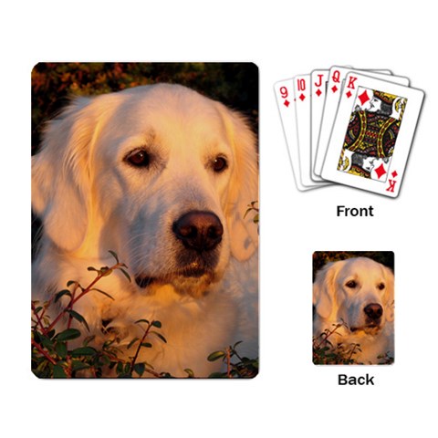 Golden Retriever Playing Cards Single Design from ArtsNow.com Back