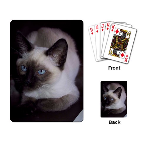 Siamese Cat Playing Cards Single Design from ArtsNow.com Back