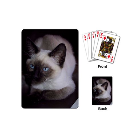 Siamese Cat Playing Cards (Mini) from ArtsNow.com Back