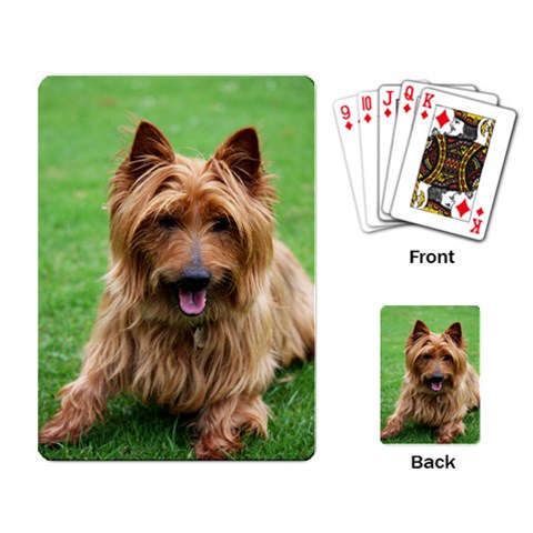 Australian Terrier Dog Playing Cards Single Design from ArtsNow.com Back